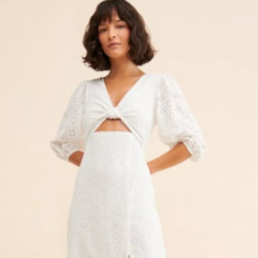 Anthropologie Eyelet Cutout Dress Hutch 4P